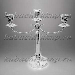Серебряный подсвечник на три свечи - пдсв20