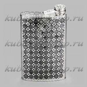Серебряная фляга с откидной крышкой 