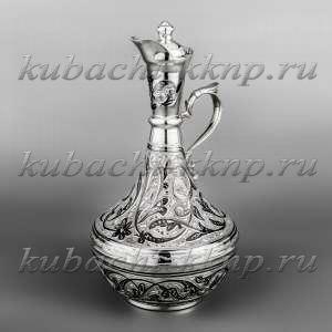 Графин серебряный с узким горлышком - гр016