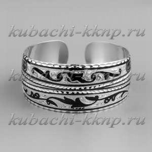 Серебряный женский браслет с чернением  Серебряный женский браслет с чернением