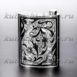 Серебряная фляжка кубачинская - фл0004