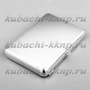 Серебряный портсигар «Глянцевый» - пдс037