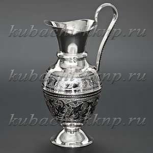 Серебряный графин для воды без крышки - кв012