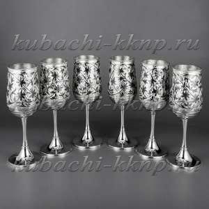 Набор серебряных фужеров «Эксклюзив» - ф080-6