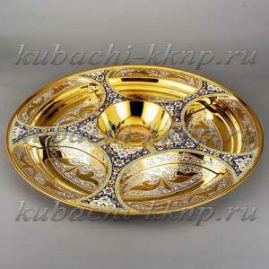 Менажница серебряная «Финифть» - мн03