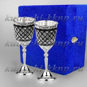 Набор из двух статных серебряных рюмок - р00046-2