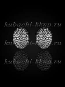 Серебряные серьги с фианитами 