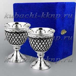 Набор серебряных рюмок- чарок на ножке - р00047-2