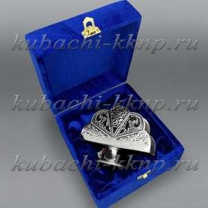 Красивая серебряная салфетница - СЛ035