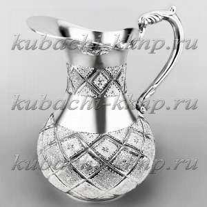 Серебряный кувшин для воды из серебра 925 пробы 