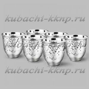 Набор из шести серебряных стопок 