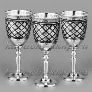 Набор оригинальных серебряных рюмок 
