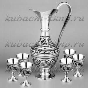 Набор для виски или коньяка из серебра 