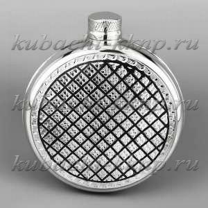 Серебряная фляга для алкоголя - ФЛ143