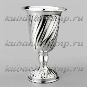 Бокал из серебра для вина «Волна» - бк008