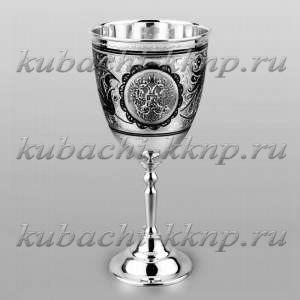Фужер из серебра «С гербом» России - ф037