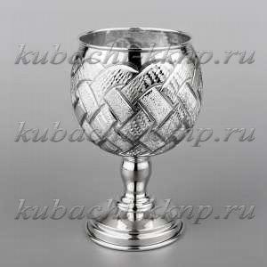 Оригинальный серебряный бокал для бренди или коньяка - БК067