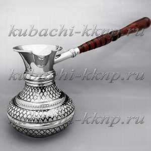 Большая серебряная турка с чешуйчатым орнаментом - Т046