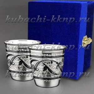 Серебряный набор из двух стопок 