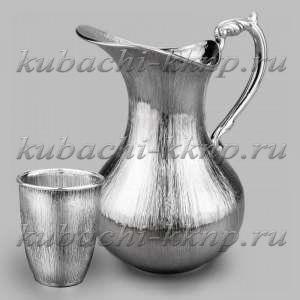 Серебряный набор для воды с одним стаканом 