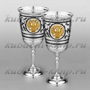 Набор из двух серебряных фужеров 