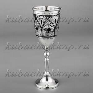 Высокая рюмка серебряная - р076