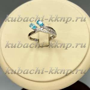 Серебряное кольцо с фианитом под топаз Баронесса - 90659к-АН