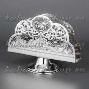 Серебряная салфетница - сл04