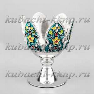 Серебряная пашотница с эмалью - ПШ033