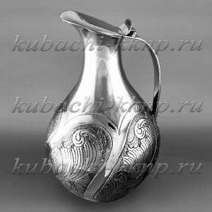 Серебряный кувшин с крышкой  Серебряный кувшин с крышкой