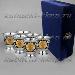Набор из шести серебряных стопок 