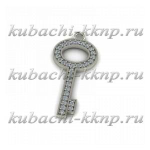 Золотой кулон усыпанный фианитами - 00124