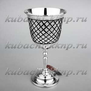 Оригинальный серебряный бокал для вина 