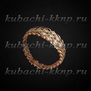 Кубачинский золотой браслет 