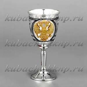 Рюмка серебряная «Властная» с гербом - р072