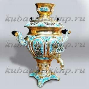 Серебряный электрический самовар 