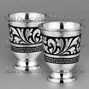 Набор из двух отменных серебряных стопок 