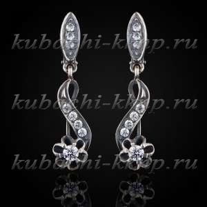 Висячие серьги «Тюльпан» - Ag-вс88