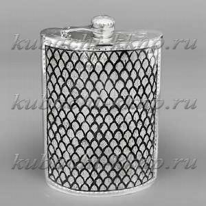 Серебряная фляжка с откидной крышкой 