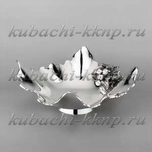Серебряная конфетница «Виноград» глянцевая - кф035