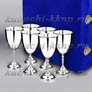Набор из шести глянцевых фужеров для вина  - ф069-6