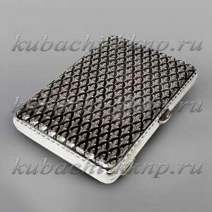 Серебряный портсигар «Капля» - пдс039