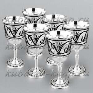 Набор серебряных фужеров  Набор серебряных фужеров