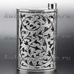 Кубачинская серебряная фляжка - фл0003