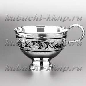 Серебряная чашка для теплого чая - ч01