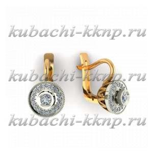 Классические золотые серьги - 10002e