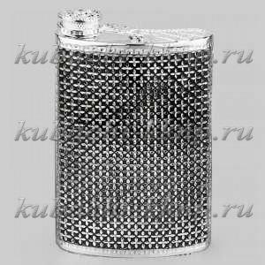 Серебряная фляжка с откидной крышкой 