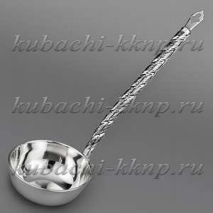 Серебряный половник крученной ручкой - плв05 Серебряный половник крученной ручкой - плв05