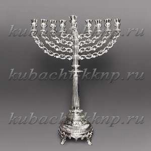 Высокий серебряный подсвечник  - пдс04