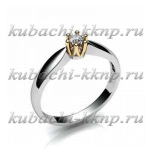 Нежное женское кольцо из белого золота - Yuv - 895